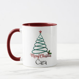 Personalised Merry Christmas Custom Name Gift For  Mug