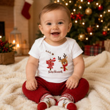 Personalised Merry Christmas Cute Reindeer