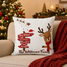 Personalised Merry Christmas Cute Reindeer