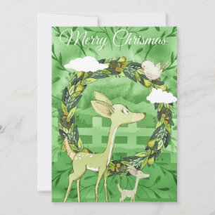 Personalised Merry Christmas Deer Card