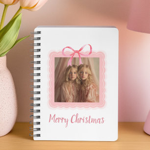 Personalised Merry Christmas Family Photo Notebook
