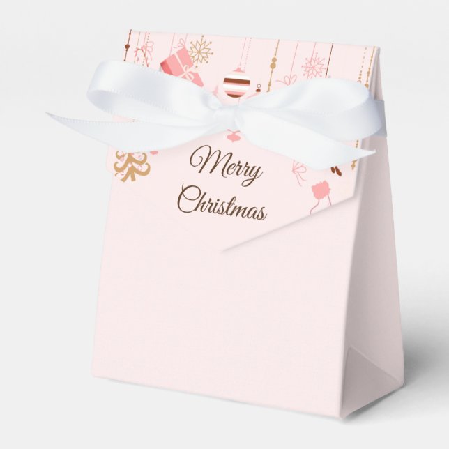 Personalised Merry Christmas Favour Box (Front Side)