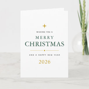 Personalised Merry Christmas Folded Greeting Card