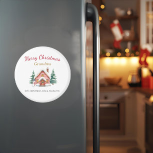 Personalised Merry Christmas Grandma Magnet