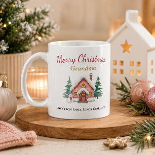 Personalised Merry Christmas Grandma Mug
