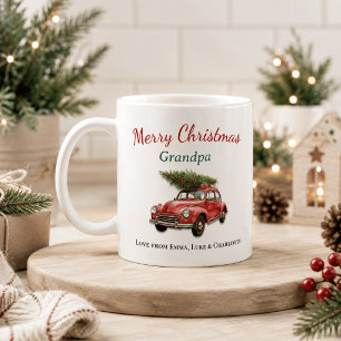 Personalised Merry Christmas Grandpa Mug