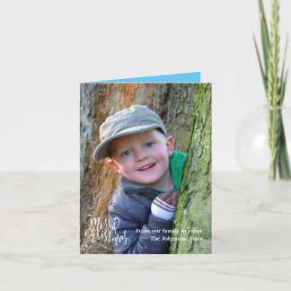 Personalised Merry Christmas Greeting Photo Card