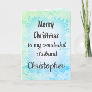 Personalised Merry Christmas Husband Card
