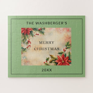 Personalised Merry Christmas Jigsaw Puzzle