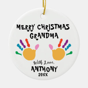 Personalised Merry Christmas Kids Hand Ornament