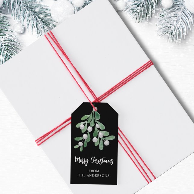 Personalised Merry Christmas Mistletoe Gift Tags (Creator Uploaded)