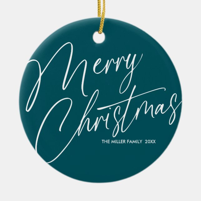 Personalised Merry Christmas Ornament (Front)