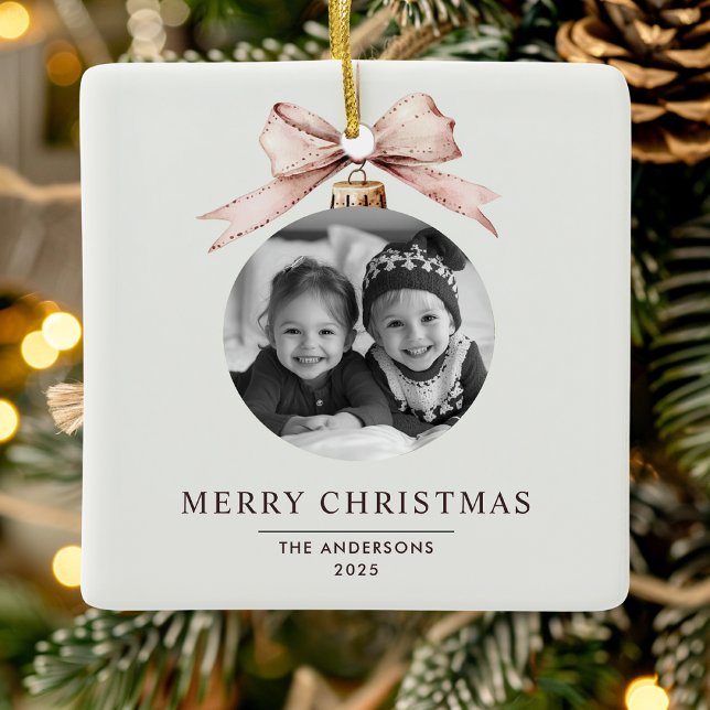 "Personalised Merry Christmas Ornament with Photo  (Creator Uploaded)
