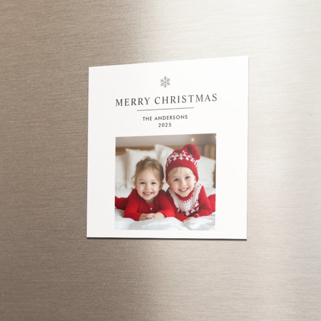 "Personalised Merry Christmas Photo & Name Magnet  (Creator Uploaded)