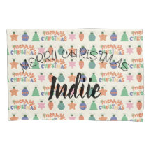 Personalised Merry Christmas Pillowcase