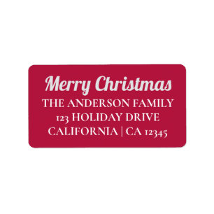 Personalised Merry Christmas Return Address Sticke Label