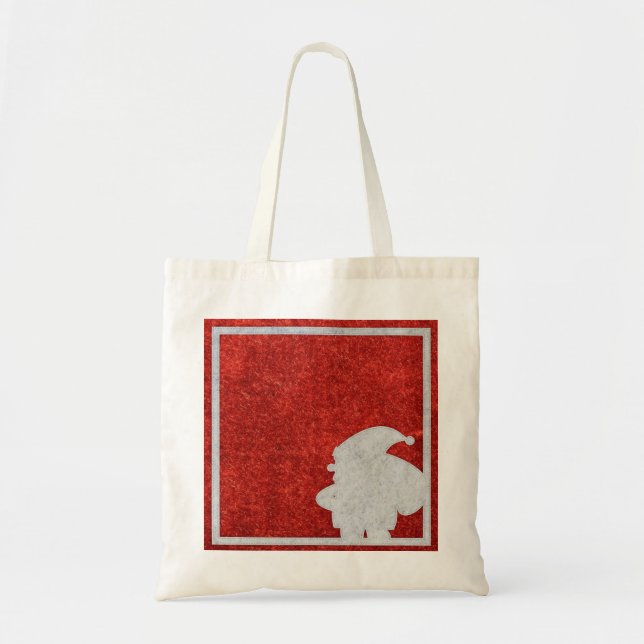 Personalised Merry Christmas Santa Claus Tote Bag (Front)
