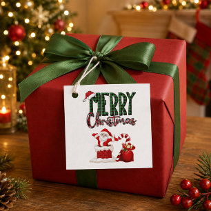 Personalised Merry Christmas Santa Favour Tags