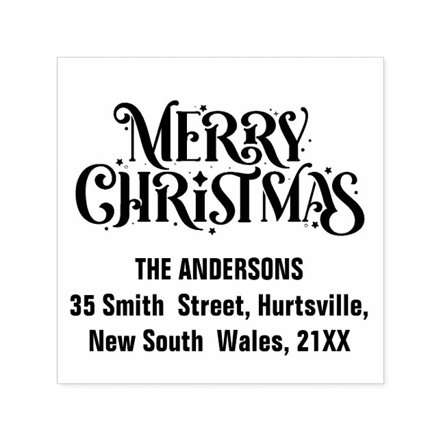Personalised Merry Christmas  Self-inking Stamp (Design)