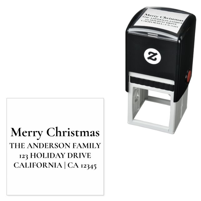 Personalised Merry Christmas  Self-inking Stamp (In Situ)