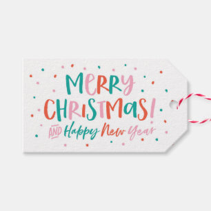 Personalised Merry Christmas snowy gift tags