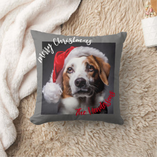 Personalised Merry Christmas Throw Pillow