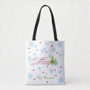 Personalised Merry Christmas Totebag Tote Bag