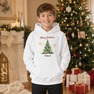 Personalised Merry Christmas Tree Boys’ Pullover