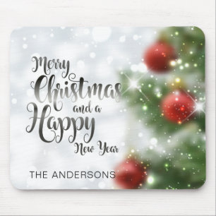 Personalised Merry Christmas Tree   Mousepad