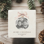 "Personalised Merry Christmas with Photo Gift Stone Coaster<br><div class="desc">"Add a festive touch to your holiday gatherings with this Personalised Merry Christmas Stone Coaster, featuring your custom photo in a beautiful ornament design. This durable stone coaster makes a thoughtful holiday gift or keepsake, perfect for protecting surfaces while adding warmth to your home décor. Personalise it with a favourite...</div>