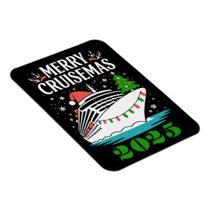 Personalised Merry Cruisemas Cruise Ship Family Magnet