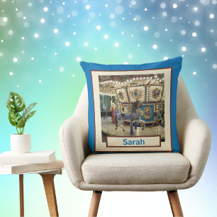 Personalised Merry-Go-Round Pony Carousel Cushion