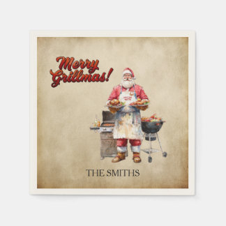 Personalised Merry Grillmas Napkins