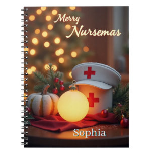 Personalised Merry Nursemas – Realistic Holiday Notebook