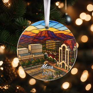 Personalised Mesa Acrylic Ornament, Custom Arizona Ornament