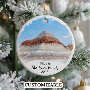 Personalised Mesa Ornament, Custom Arizona State Ceramic Ornament