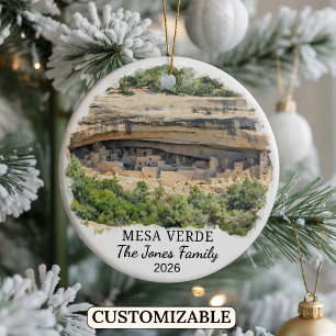 Personalised Mesa Verde National Park, Colorado Ceramic Ornament