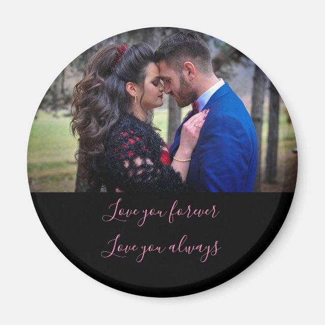 Personalised Message and Photo Love Magnet (Front)