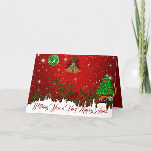 Personalised Message Christmas Greetings Holiday Card