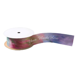 Personalised Message: Colourful Abstract Ribbon Satin Ribbon