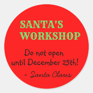 Personalised Message from Santa Claus Classic Round Sticker