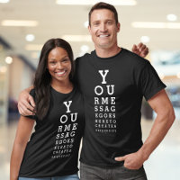 Personalised Message Fun Eye Sight Optician Chart