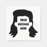 Personalised Message Funny Mullet Illustration