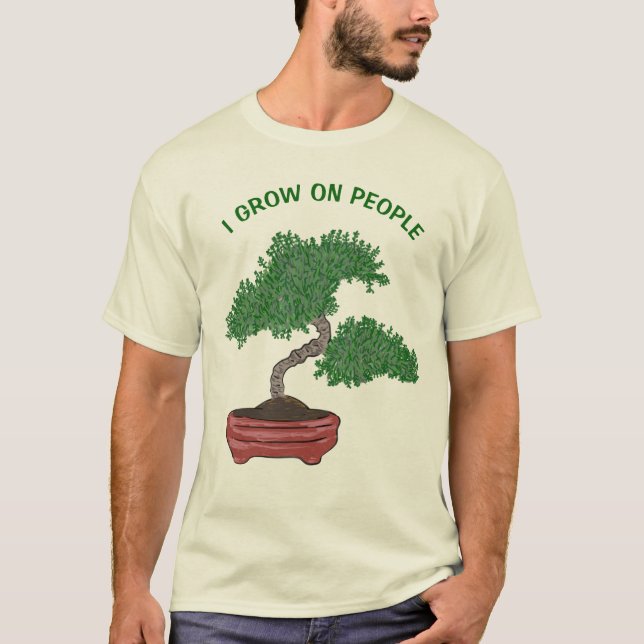Personalised Message Japanese Bonsai Tree Graphic T-Shirt (Front)