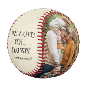 Personalised Message & Photo Keepsake Father's Day Baseball