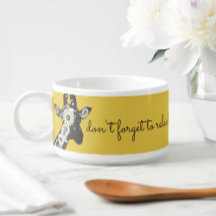 Personalised Message Yellow Funky Cool Giraffe