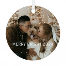 Personalised Metal Circle Ornament - Custom Photo