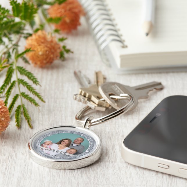 Personalised Metal Photo Keyring with Your Photo (Side)