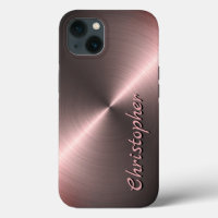 Personalised Metal titanium bronze Radial Texture