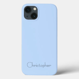 Personalised Metallic light blue Radial Texture iPhone 13 Case